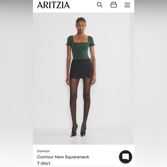 ARITIZIA babaton contour square neck TSHIRT - Picture 2 of 4